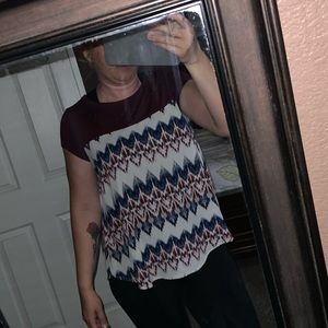 Loose patterned top